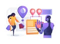 AI-Enhanced Customer Journey Mapping abstract concept vector illustration. Royalty Free Stock Photo