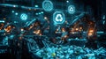 AI Enhanced Recycling System Visualization Royalty Free Stock Photo