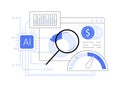 AI-Enhanced Sales Analytics abstract concept vector illustration.