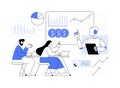 AI-Enhanced Sales Training abstract concept vector illustration.
