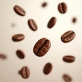AI-Enhanced Transparent Coffee Bean Animation Royalty Free Stock Photo