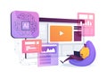 AI-Enhanced Video Marketing Analytics abstract concept vector illustration.