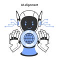 AI ethics. Artificial intelligence alignment. Computer system intelligence