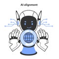 AI ethics. Artificial intelligence alignment. Computer system intelligence