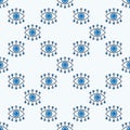 AI Eye vector Artificial Intelligence Technology colored seamless pattern Royalty Free Stock Photo