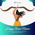 Banner design of happy ram Navami Royalty Free Stock Photo