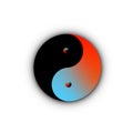 Multicolor Yin Yang symbol of harmony and balance