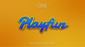 3d Playfun vector text effect