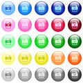 AI file format icons in color glossy buttons Royalty Free Stock Photo