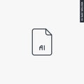 AI file format , linear style sign for mobile concept and web design Royalty Free Stock Photo