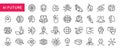 AI Future Line Icons Set Royalty Free Stock Photo
