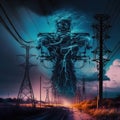 AI gains control of the power grids, leaving all humans unable to access energy existential threat of humanity, AI