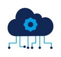 ai gears cloud storage Royalty Free Stock Photo