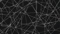Intricate web of white lines against a stark black background Royalty Free Stock Photo