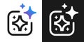 AI generate icon vector sparkle symbol trendy style. Machine learning technology Royalty Free Stock Photo