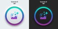 AI generate image icon. A set of buttons with symbols. Image enhancement, improved quality, generated. Artificial intelligence