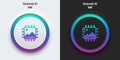 AI generate image icon. A set of buttons with symbols. Image enhancement, improved quality, generated. Artificial intelligence