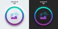 AI generate image icon. A set of buttons with symbols. Image enhancement, improved quality, generated. Artificial intelligence