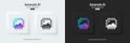 AI generate image icon. A set of buttons with symbols. Image enhancement, improved quality, generated. Artificial intelligence