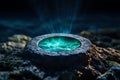 A mysterious, glowing alien artifact discovered deep beneath the ocean, its presence causing strange phenomena and attracting the