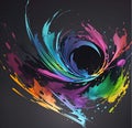 AI generated abstract artwork consisting of strokes of different colours