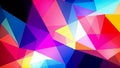 Abstract Geomagnetic Colorful Triangles Background, AI-Generated Royalty Free Stock Photo