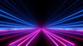 AI Generated Abstract background with rays of neon light pink blue