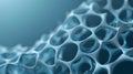 AI-generated Abstract Blue Cellular Structure Close Up Royalty Free Stock Photo