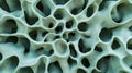 AI-generated Abstract Bone Structure Microscopic View Royalty Free Stock Photo