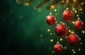AI generated Abstract Christmas background, in green and red Royalty Free Stock Photo