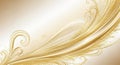 Swirling Golden Lines on Cream GradientâElegant Abstract with Sparkling Detail Royalty Free Stock Photo