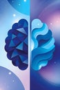 Abstract Human Brain Concept Showing Logic And Creativity Balance Royalty Free Stock Photo