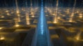 Machine Learning Labyrinth #6 Ã¢â¬â Infinite Corridor Lights Royalty Free Stock Photo