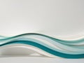 Abstract Teal and White Paper Wave Design. Royalty Free Stock Photo