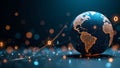 AI generated Ai generate Global Digital Network and Data Connectivity Earth Concept Royalty Free Stock Photo