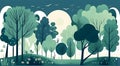 Earth\'s Hour of Beauty: A Delightful Flat Illustration Made with Generative AI