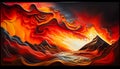 Fiery Earthscape: A Vibrant Ember of Life and Energy, Made with Generative AI