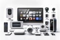 Secure your home with high-definition monitoring cameras, integrating smart alerts and security control panels for advanced, real-