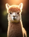 AI generated alpaca looking at camera