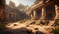 AI generated archeological site in 3d game style