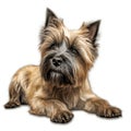 Dog_Cairn_Terrie_Art_Style_Mary_Baker3 Royalty Free Stock Photo