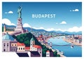 I-generated artwork depicting Budapest with an imaginative Royalty Free Stock Photo