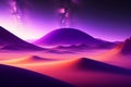 Colorful Representation of a Mountain Landscape - Digital Art Landscape.Generated AI