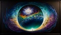 Earth\'s Cosmic Aura: A Mesmerizing Artwork, Made with Generative AI