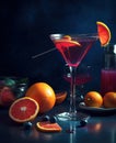 Savor the Flavor: Strawberry and Orange Muddle Martini Royalty Free Stock Photo