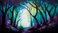 Enchanted Forest, A Mystical Dreamscape Made with Generative AI