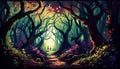 Enchanted Forest, A Mystical Dreamscape Made with Generative AI