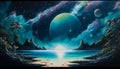 Galactic Oasis: A Surreal Dreamscape, Made with Generative AI