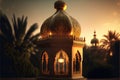 ai generated authentic arabic lantern for ramadan