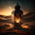 ai generated authentic arabic lantern for ramadan